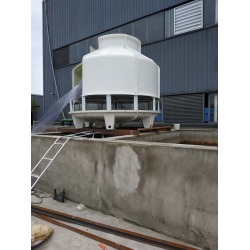 眉山圆形逆流式150t逆流冷却塔工程案例，订购单位：眉山水滴化学有限公司