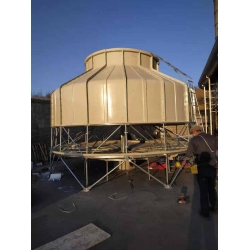 贵州l六盘水圆形500T冷却塔安装现场